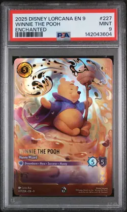 Winnie the Pooh Hunny Wizard Enchanted Holo Card 227/204 PSA 9 - Image 1