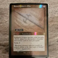Serialized Magic Runechanter's Pike Foil Serial Numbered Artifact Card - Image 1