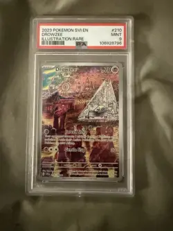 Pokemon TCG Drowzee Scarlet & Violet Base Set Illustration Rare Card PSA 9 - Image 1