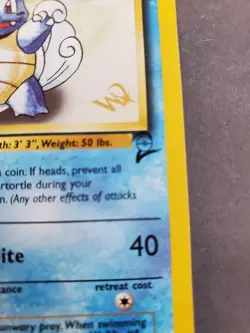 Near Mint Wartortle Gold W Stamp Promo 63/130 Base Set 2 Pokemon Card - Image 2