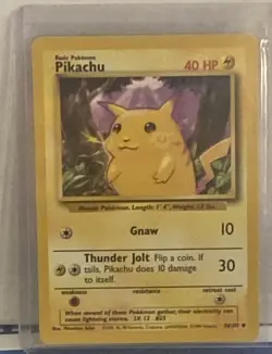Pikachu 58/102 Base Set Unlimited - 1999 Vintage WOTC Pokemon Card - NM/LP - Image 1