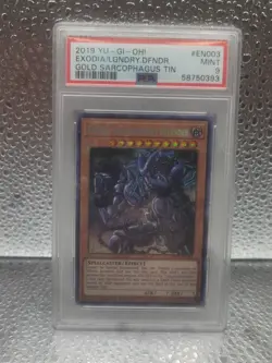Yugioh Card Exodia, The Legendary Defender Secret Rare PSA 9 Mint, TN19-EN003 - Image 1