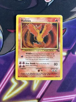 Moltres - 27/62 - Pokemon Fossil Unlimited Rare Card WOTC DMG - Image 1
