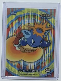 Pokemon TOPPS Wartortle #08 - 2000 TV Animation Series 1 - NM - Vintage Card - Image 1