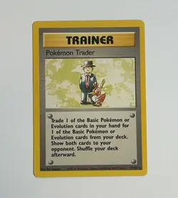 Pokemon Trader 77/102 Trainer Card - Base Set WOTC 1999 - VG Condition - Image 1