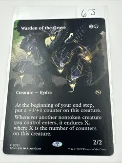 MTG Magic The Gathering Tarkir Dragonstorm Borderless #351 Warden of the Grove - Image 2