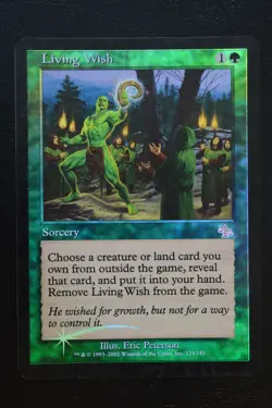 Magic The Gathering MTG LIVING WISH FOIL Judgment LP Lightly Played - Image 1