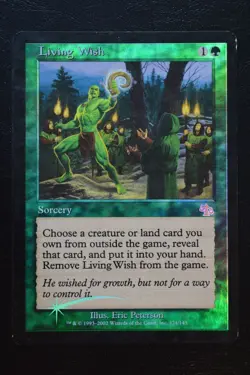 Magic The Gathering MTG LIVING WISH FOIL Judgment MP Moderately Played - Image 1