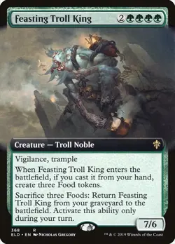 MTG Feasting Troll King (Extended Art) - 368 / English / Moderately Played - Image 1
