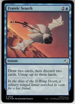 MTG Frantic Search Foil NM Avatar: The Last Airbender: Eternal-Legal Magic 159 - Image 1