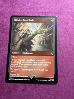 Hidden Footblade - Foil Etched ACR NM MTG Assassins Creed Magic The Gathering - Image 1