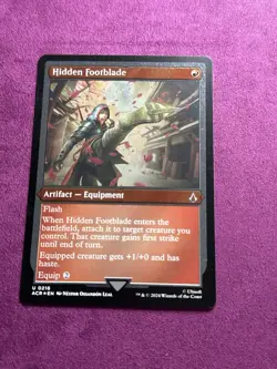 Hidden Footblade - Foil Etched ACR NM MTG Assassins Creed Magic The Gathering - Image 2