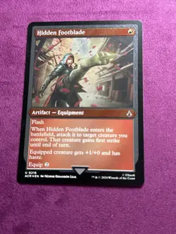 Hidden Footblade - Foil Etched ACR NM MTG Assassins Creed Magic The Gathering - Image 3