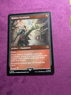 Hidden Footblade - Foil Etched ACR NM MTG Assassins Creed Magic The Gathering - Image 4