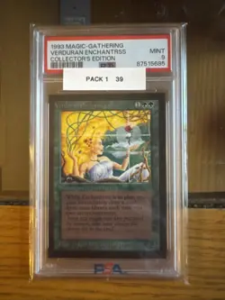 1993 MtG Verduran Enchantress Magic: the Gathering CE PSA 9 WOTC Rare - Image 1