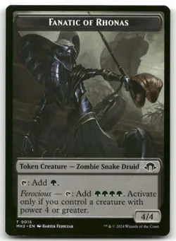Fanatic of Rhonas Token #15 MTG Modern Horizons 3 NM X1 - Image 1