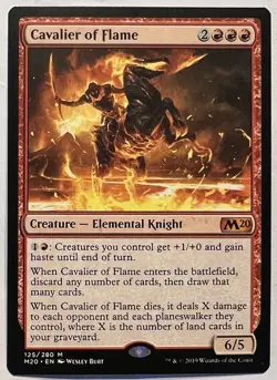 MTG Cavalier of Flame-Core Set 2020 NM-M - Image 1