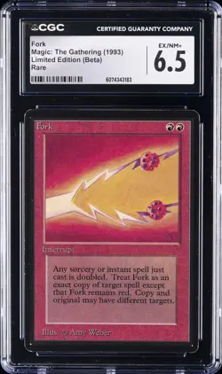1993 MAGIC: THE GATHERING LTD EDITION (BETA) RARE FORK CGC 6.5 - Image 1