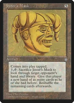 Jester's Mask 1x MtG Ice Age ICE PLAYED - Image 1