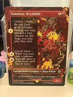 MTG: Summon: Brynhildr (Borderless) FINAL FANTASY Non-Foil NM - Image 1