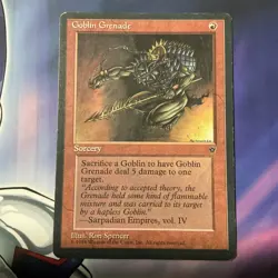 1994 Magic the Gathering - Goblin Grenade (Spikes) Sorcery - Fallen Empires MTG - Image 1