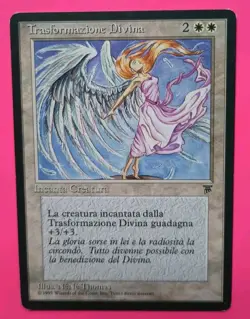Magic the Gathering MTG FBB Italian Legends DIVINE TRANSFORMATION RARE LP/EX! - Image 1