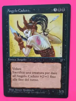 Magic the Gathering MTG Legends FBB FALLEN ANGEL LP/EX ITALIAN U 1995! - Image 1