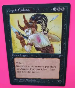 Magic the Gathering MTG Legends FBB FALLEN ANGEL LP/EX ITALIAN U 1995! - Image 2