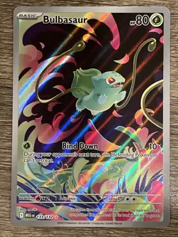 Bulbasaur 133/132 Mega Evolution Holo Illustration Rare Pokemon Card - Image 1
