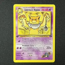 Sabrina's Hypno 56/132 1st Edition Gym Challenge Pokemon Card - Image 2
