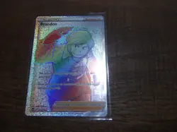 Pokemon Card TCG Silver Tempest Brandon 203/195 Rainbow Secret Rare New! PF! - Image 1