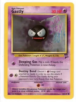 Gastly 75/130 Base Set 2 Pokemon Card - Image 1