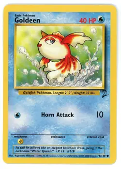 Goldeen 76/130 Base Set 2 Pokemon Card - Image 1