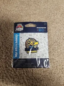 Pokemon World Championships 2019 Competitor Pin Washington D.C. Sealed New - Image 1