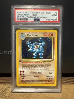 2000 Pokemon P.M. 2-Player CD-ROM Machamp Holo 1st Ed PSA 9 Mint #8 - Image 1