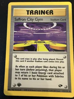 Saffron City Gym - 1st Edition - 122/132 Gym Challenge - Pokemon TCG - 2000 - Image 1