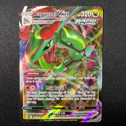2021 Pokemon SWSH Evolving Skies Rayquaza VMAX Rare #111/203 - Image 1