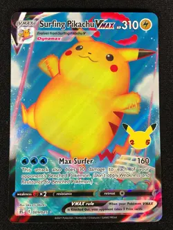 Pokemon Surfing Pikachu V Max 009/025 Ultra Rare Holo (NM) - Image 1
