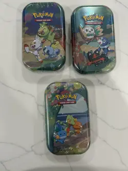 Sealed Pokemon Celebrations 25th Anniversary Mini Tins X3. Hoenn, Alola, Galar - Image 1