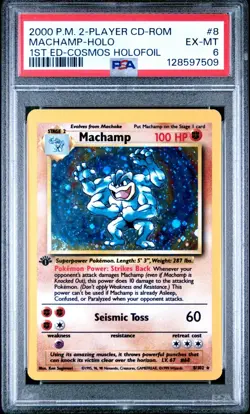 Pokemon 2000 Machamp 8/102 2-Player CD-Rom Starter Set Cosmos Foil 1st Ed PSA 6 - Image 1