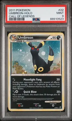 2011 Pokemon Umbreon 22/95 Call of Legends Holo PSA 9 MINT! - Image 1