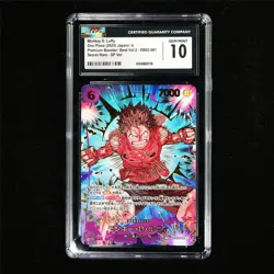 CGC 10 GEM MINT 2025 One Piece JPN Monkey D. Luffy EB02-061 SEC - Image 2
