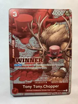 One Piece Tony Tony Chopper OP04-010 Winner Pack 2024 Promotion Card NM - Image 1