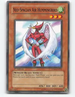 Neo-Spacian Air Hummingbird #DP06-EN001 1st Edition Yugioh Card - Image 1