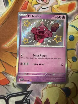 Tinkatink 165/091 SV: Paldean Fates - Pokemon Card - NM - Image 1