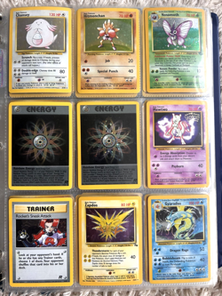 Vintage Pokemon Card Binder 1999-2000 WOTC Holos Rares Base Jungle Fossil - Image 3