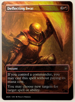 Deflecting Swat FOIL Proxy Playtest Card with Custom Fantasy Art - Image 1