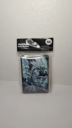 Yugioh Card Sleeves - White Dragon - 50Ct - Image 1