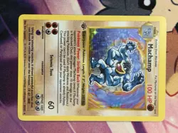 1st Edition Shadowless Machamp 8/102 Base Set Pokemon Card Beautiful Front - Image 1