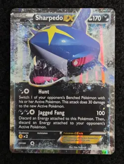 Sharpedo EX ULTRA RARE 91/160 XY Primal Clash Pokemon card TCG NM HOLO 2015 - Image 1